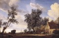 Halt in einem Inn Landschaft Salomon van Ruysdael